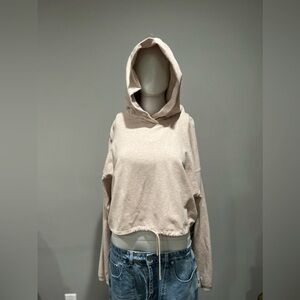 Aritzia The Group by Babaton Weekender Cinchable Pullover Cropped Hoodie Size M